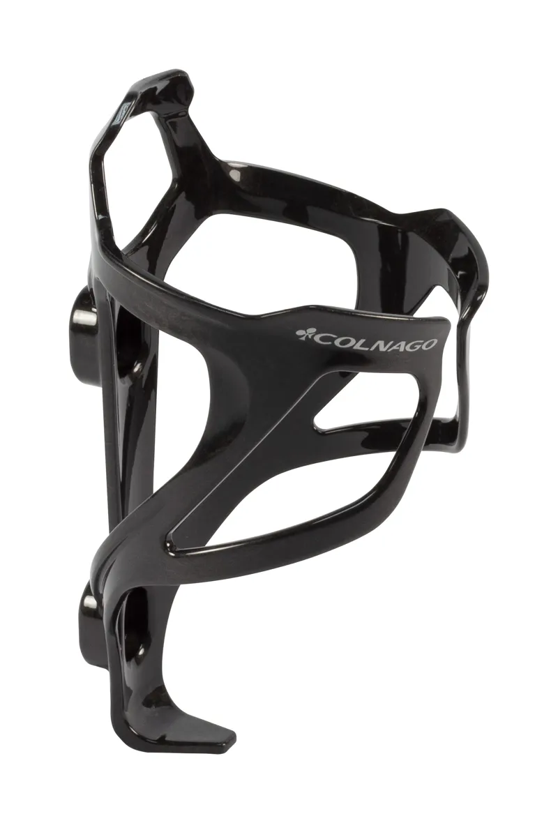 Colnago BC02 Carbon Bottle Cage Black Logo: Silver Gloss