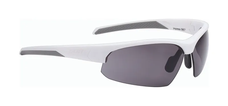 BBB Impress Smoke Lens Sports Glasses in White