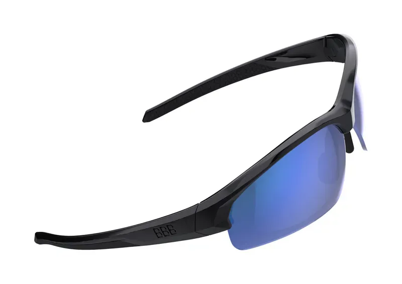 2021 BBB Impress Small Blue MLC Lens Sport Glasses in Black