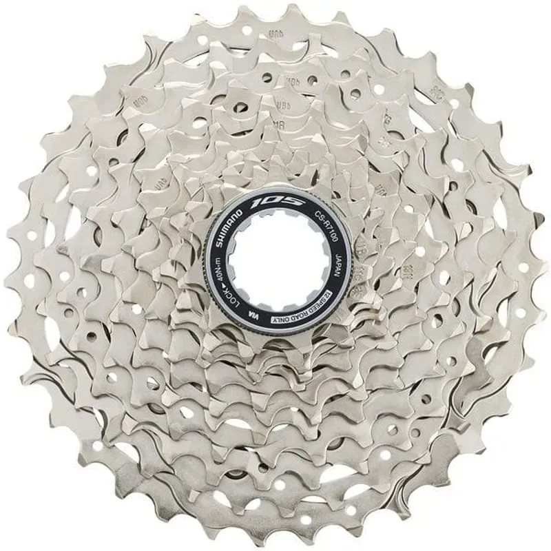Shimano 105 cassette R7101 12 Spd 11- 34 Silver 11 - 34 teeth