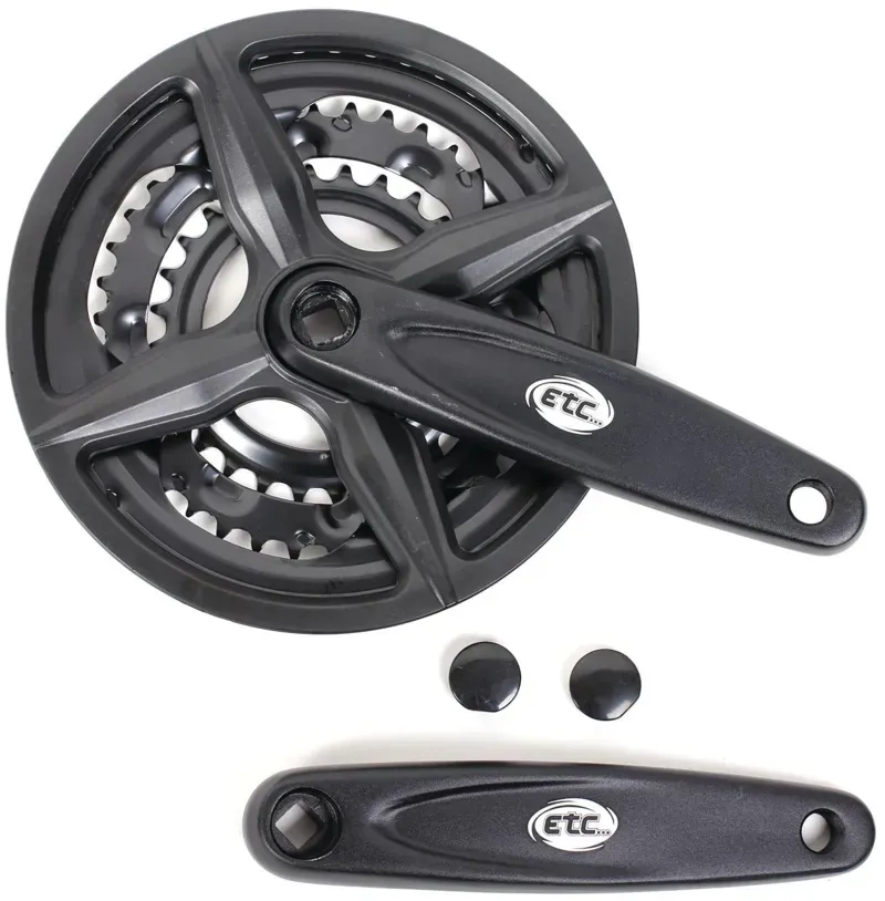ETC Chainset 48/38/28-tooth w/ Chainguard 170mm in Black