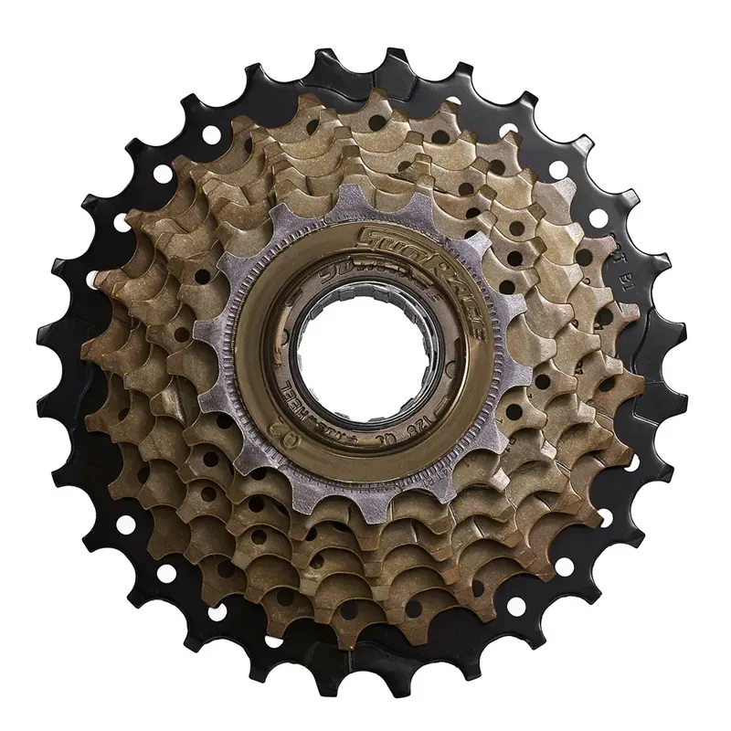 Sunrace 5-speed 14-28-tooth Screw-on Freewheel in Brown/Black