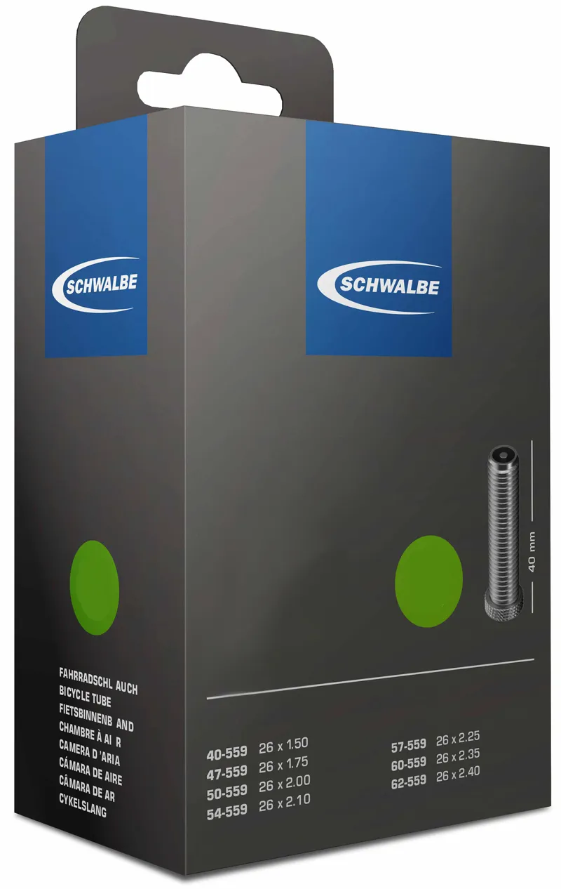 Schwalbe Schrader Valve Inner Tube - AV2A 14x1.75/2.125 40mm