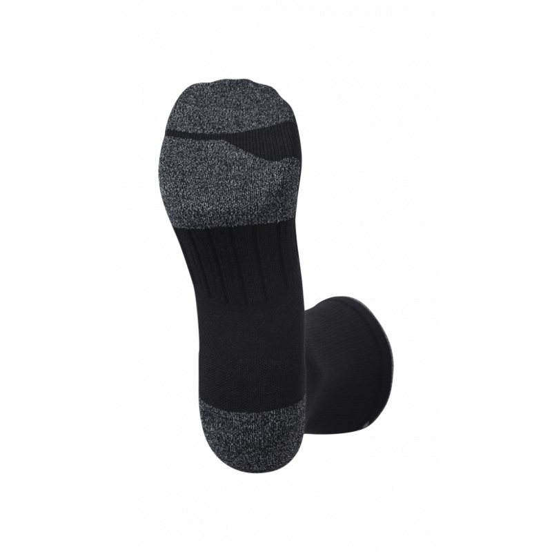 M2o Merino Crew Compression Socks in Black/Grey-2