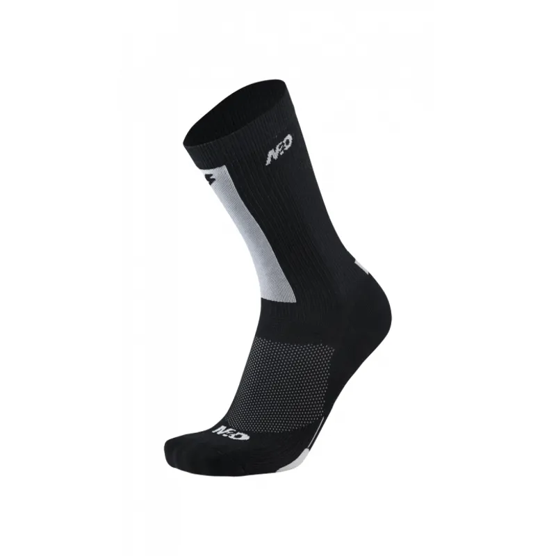 M2O Ride Fast Crew Plus Compression Socks Black/White