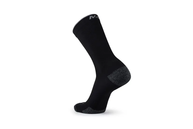 M2o Merino Crew Compression Socks in Black/Grey-1