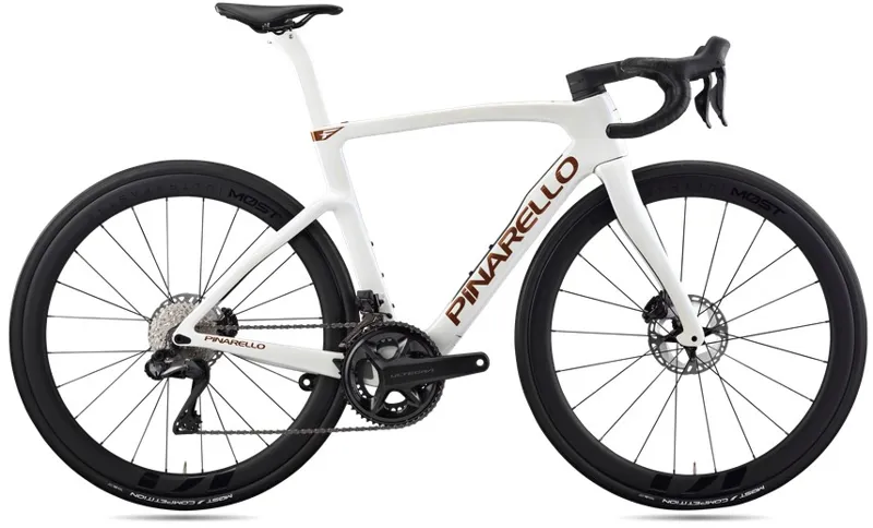 Pinarello F7 Alabaster White Shiny Ultegra Di2 12-Speed Disc