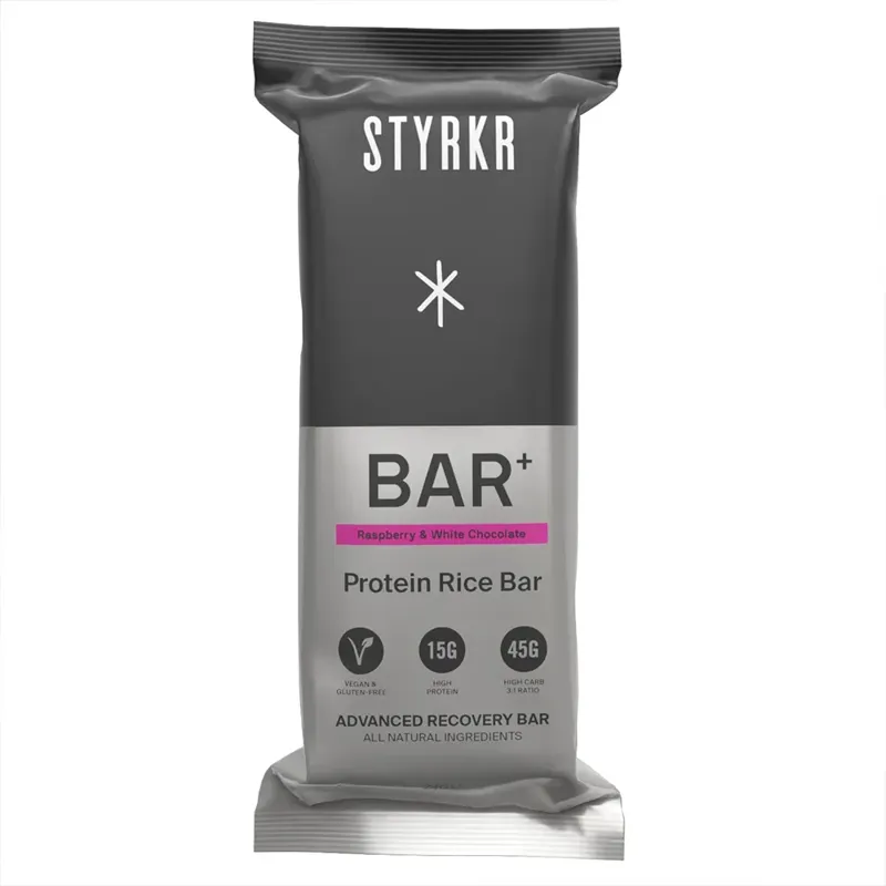 STYRKR - BAR+ Protein Rice Bar - Raspberry and white Chocolate
