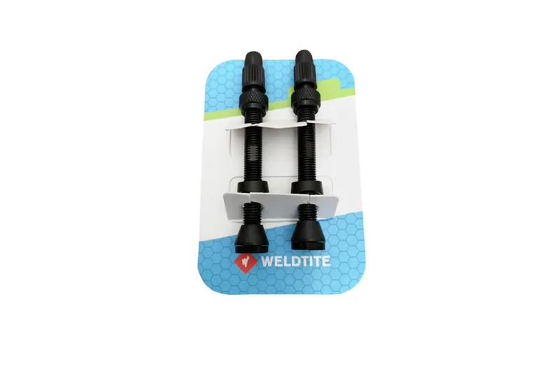 Weldtite Tubless Valve 2 X 55mm 2x55mm in Black