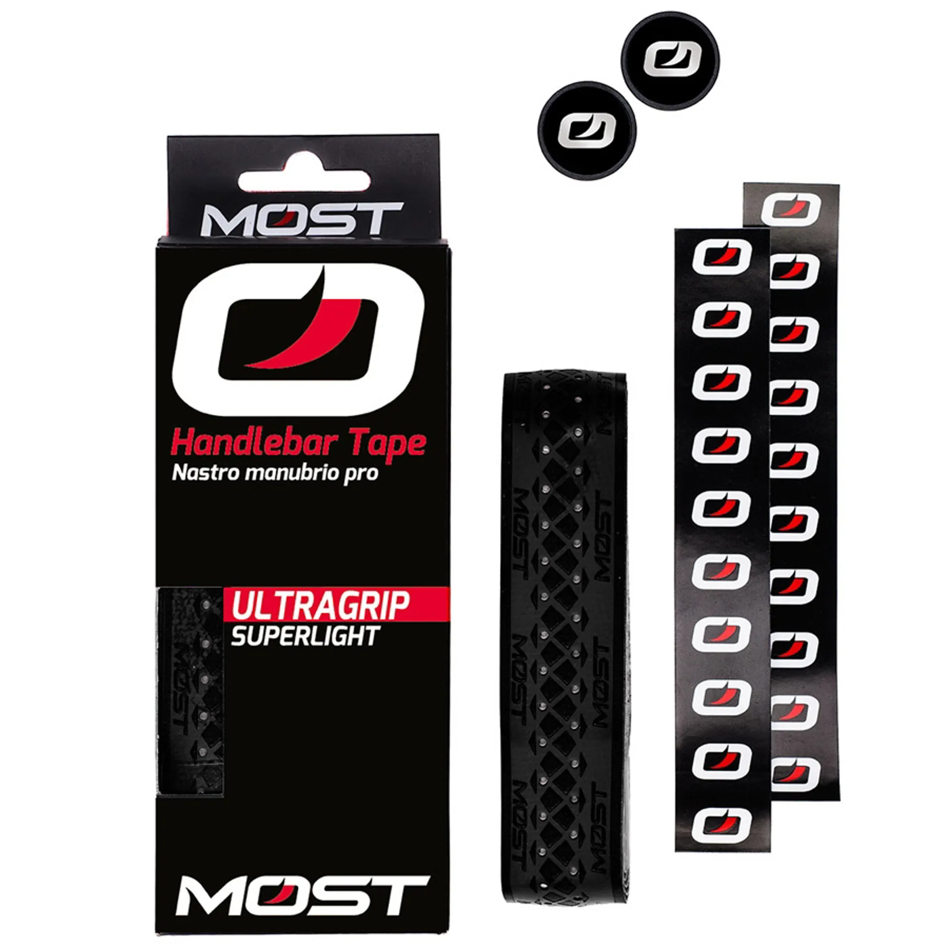Nastro Manubrio Pinarello MOST Ultragrip EVO 3mm - Nero/Giallo - Adesivo Prestazioni Alte