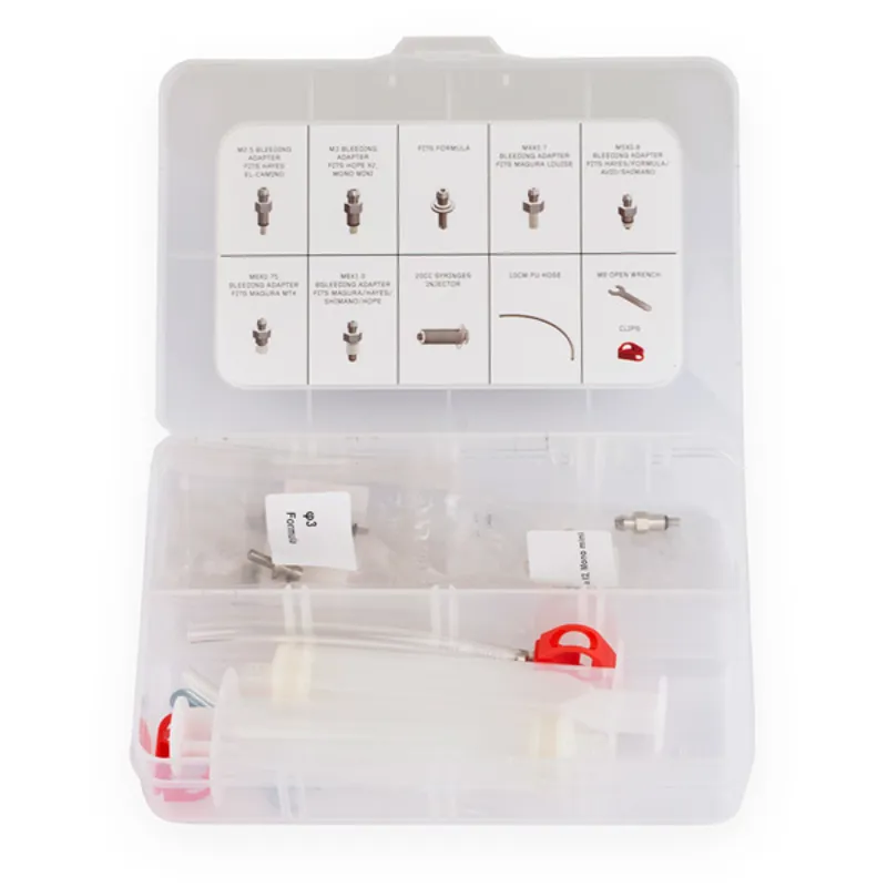 Universal bleed kit with syringe and nipples to suit most brands-1