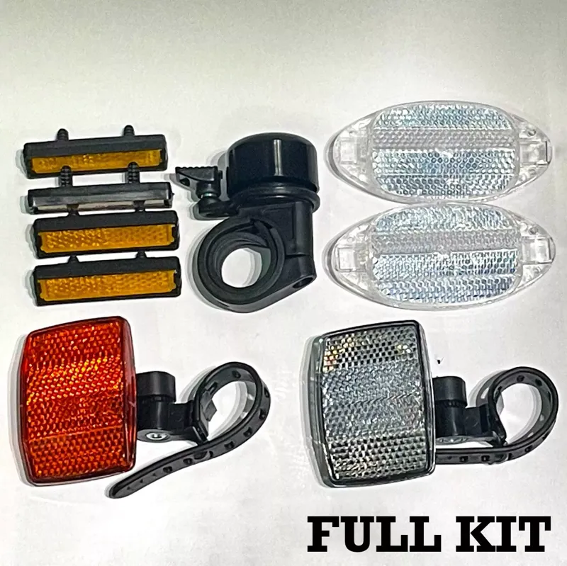 Cube Bicycle Reflector Set and Bell for MTB Road Gravel/Kids Bikes