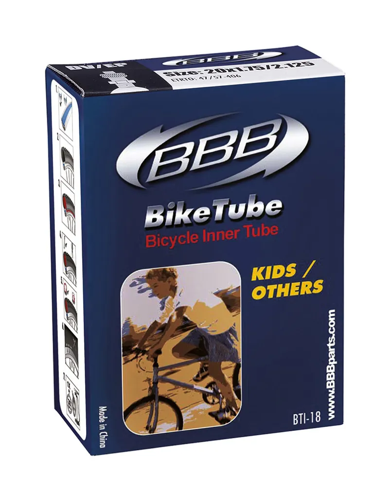 BBB BikeTube 12.5in x 1.75/2.25 Inner Tube in Black