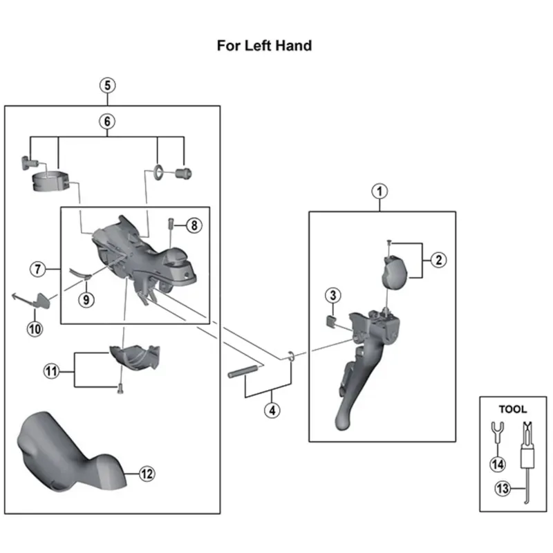 Shimano SPRE ST6800/ST4700 Bracket Covers Black-1