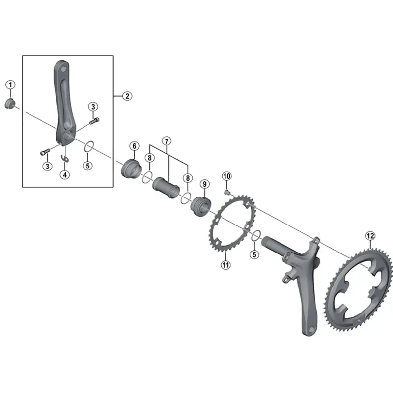 C/RING FC4700 10spd Outer 52T- ML Grey 52 teeth-1
